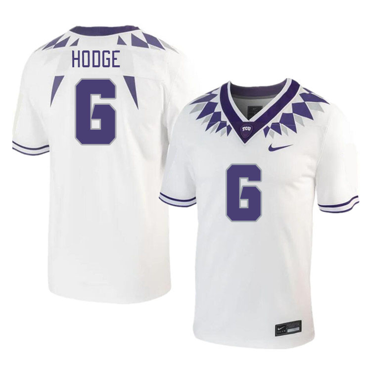 Men #6 Jamoi Hodge TCU Horned Frogs 2023 College Footbal Jerseys Stitched-White - Click Image to Close